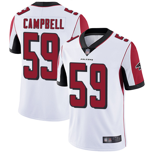 Personalized Falcons #59 De’Vondre Campbell White Men’s Stitched Football Untouchable Limited Jersey