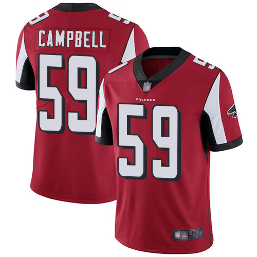 Personalized Falcons #59 De’Vondre Campbell Red Team Color Men’s Stitched Football Untouchable Limited Jersey