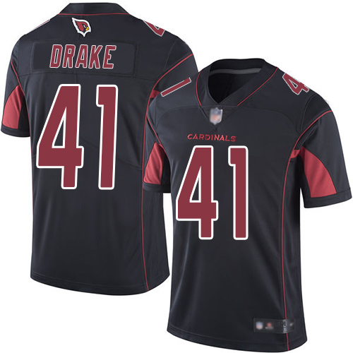Personalized Cardinals #41 Kenyan Drake Black Men’s Stitched Football Limited Rush Jersey