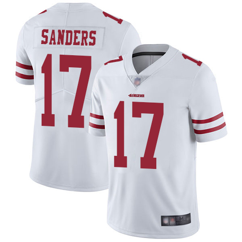 Personalized 49ers #17 Emmanuel Sanders White Men’s Stitched Football Untouchable Limited Jersey