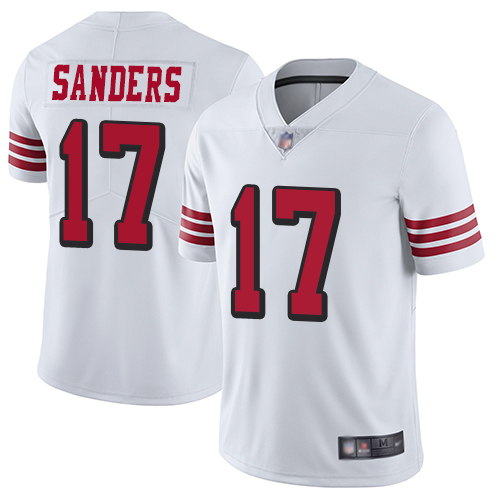 Personalized 49ers #17 Emmanuel Sanders White Rush Men’s Stitched Football Untouchable Limited Jersey