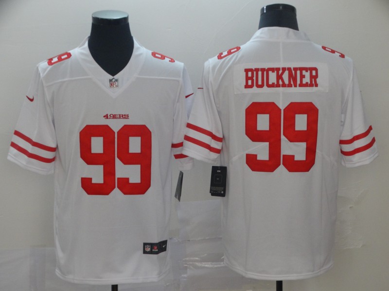 Personalized 49ers 99 DeForest Buckner White Untouchable Limited Jersey