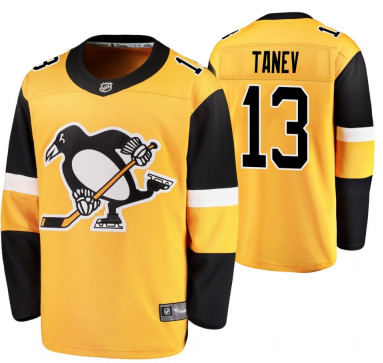 Personalized Penguins 13 Brandon Tanev Yellow Stitched NHL Jersey (1)