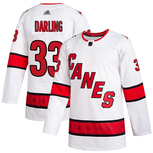 Personalized Hurricanes #33 Scott Darling White Road Authentic Stitched Hockey Jersey