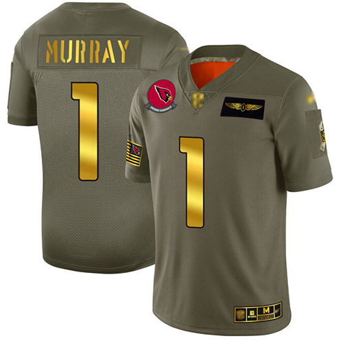 Personalized Cardinals #1 Kyler Murray Camo Gold Men’s Stitched Football Limited 2019 Salute To Service Jersey