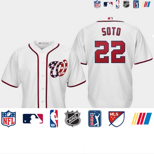 Personalized Men’s Washington Nationals #22 Juan Soto White Cool Base Alternate Jersey