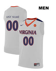 Personalizedize Men’s White Virginia Cavaliers College Basketball Jersey