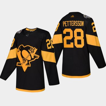 Personalized Men’s #28 Marcus Pettersson Penguins Coors Light 2019 Stadium Series Black Authentic Jersey