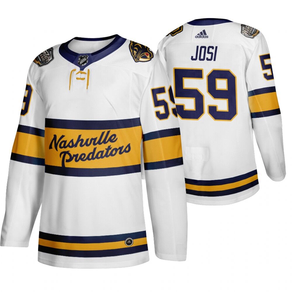 Personalized Predators 59 Roman Josi White 2020 Winter Classic Jersey