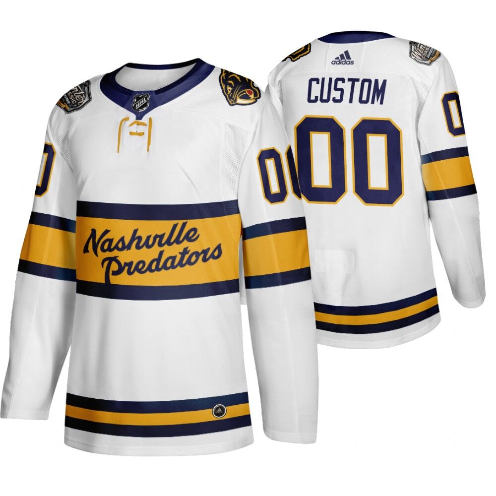 Personalized Predatorsized White 2020 Winter Classic Jersey