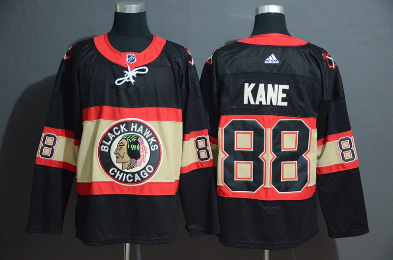 Personalized Blackhawks 88 Patrick Kane Premier Black New Third Jersey