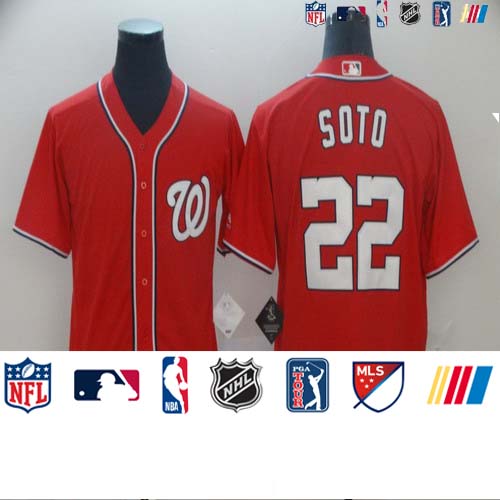 Personalized Nationals 22 Juan Soto Red Cool Base Jersey