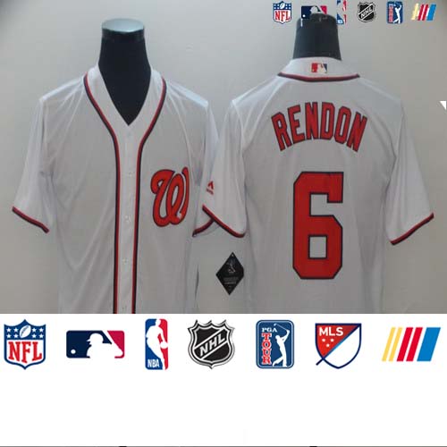 Personalized Nationals 6 Anthony Rendon White Cool Base Jersey