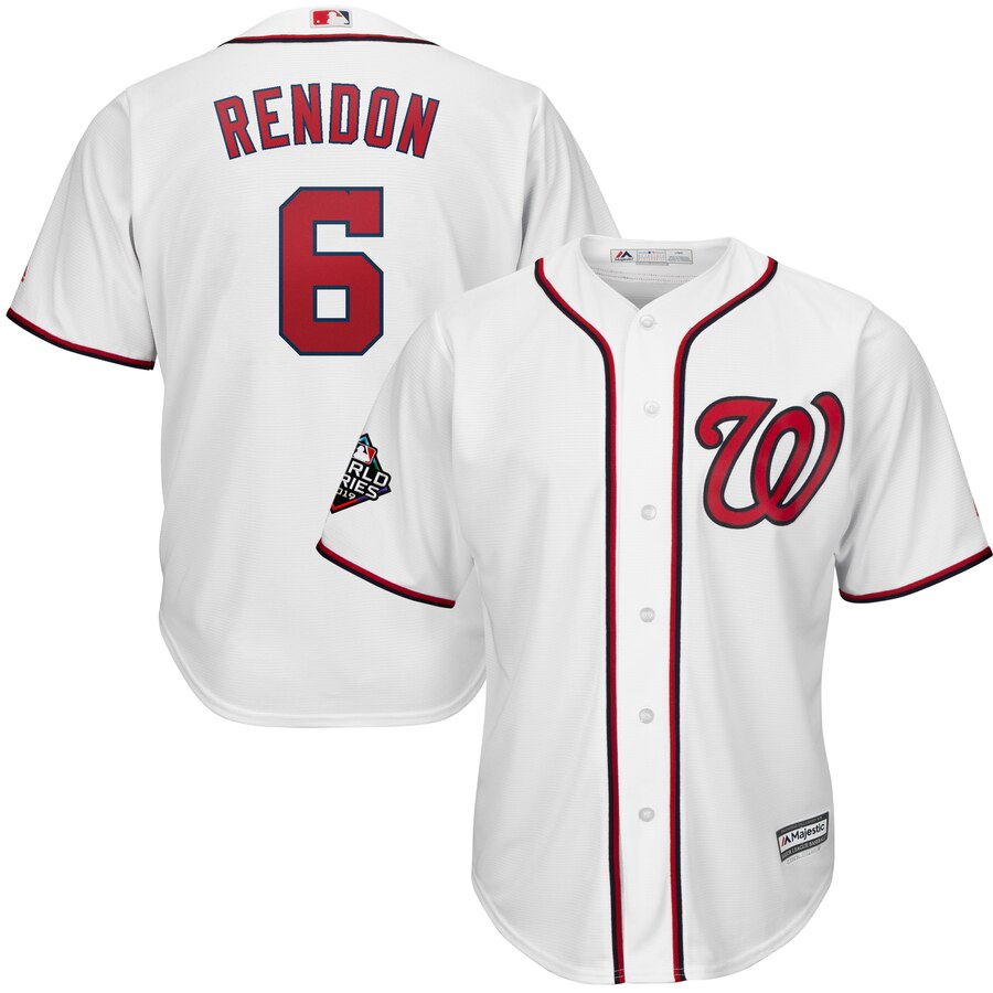 Personalized Nationals 6 Anthony Rendon White 2019 World Series Bound Cool Base Jersey