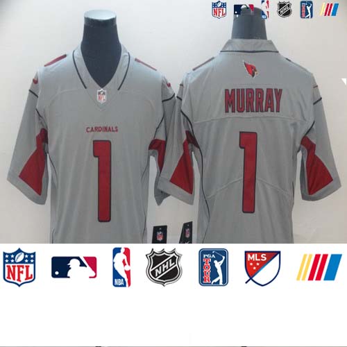 Personalized Cardinals 1 Kyler Murray Silver Inverted Legend Jersey