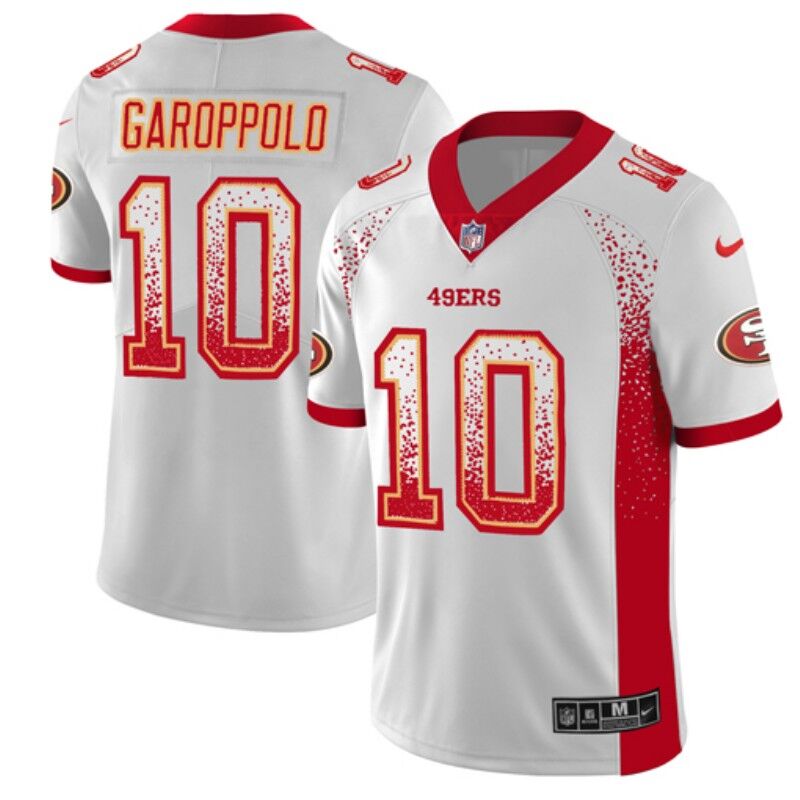 Personalized 49ers 10 Jimmy Garoppolo White Drift Fashion Limited Jersey
