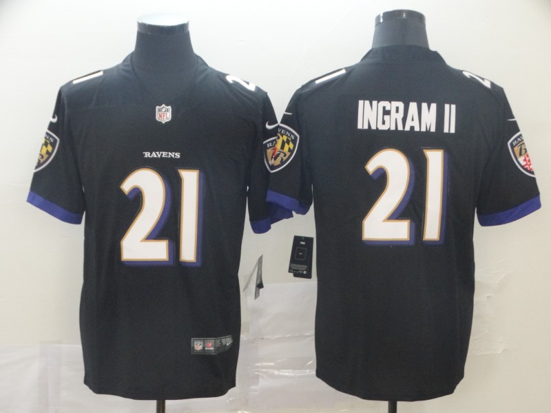 Personalized Ravens 21 Mark Ingram II Black Alternate Untouchable Limited Jersey