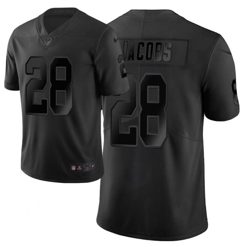 Personalized Raiders 28 Josh Jacobs Black City Edition Untouchable Limited Jersey