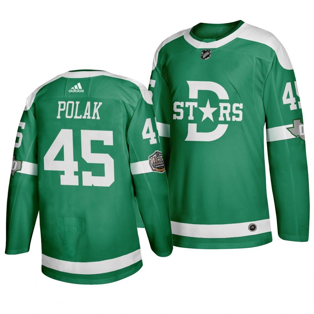 Personalized Stars 45 Roman Polak Green 2020 Winter Classic Jersey
