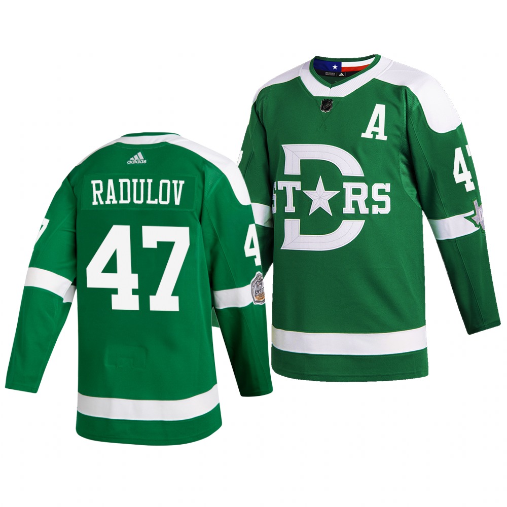 Personalized Stars 47 Alexander Radulov Green 2020 Winter Classic Jersey