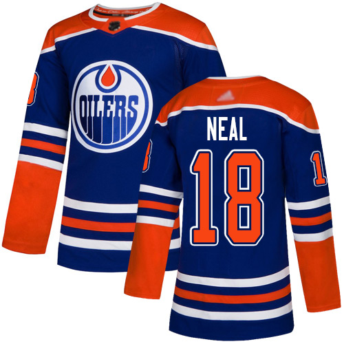 Personalized Oilers #18 James Neal Royal Alternate Authentic Stitched Hockey Jersey