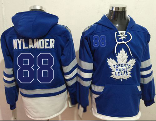 Personalized Maple Leafs #88 William Nylander Blue Name & Number Pullover Hockey Hoodie