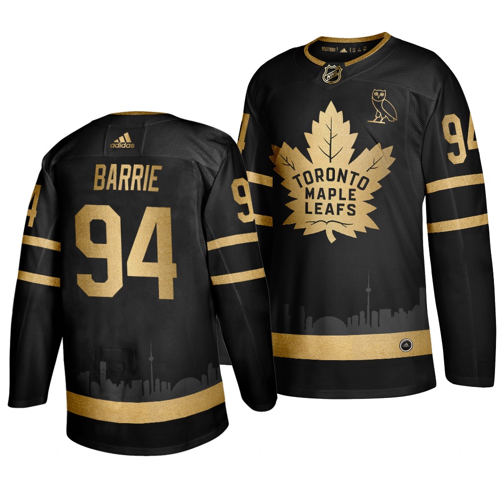Personalized Maple Leafs 94 Tyson Barrie Black With Special Glittery Logo Jersey