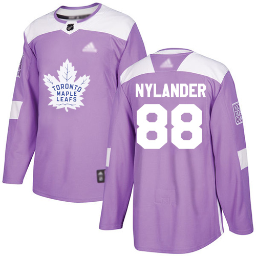 Personalized Maple Leafs #88 William Nylander Purple Authentic Fights Cancer Stitched Hockey Jersey