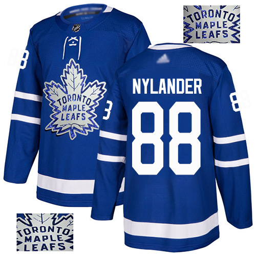 Personalized Maple Leafs #88 William Nylander Blue Home Authentic Fashion Gold Stitched Hockey Jersey