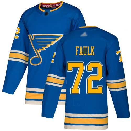 Personalized Blues #72 Justin Faulk Blue Alternate Authentic Stitched Hockey Jersey
