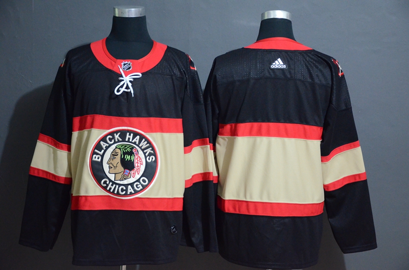 Personalized Blackhawks Blank Premier Black New Third Jersey