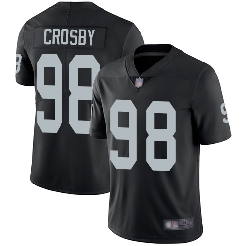 Personalized Raiders #98 Maxx Crosby Black Team Color Youth Stitched Football Untouchable Limited Jersey