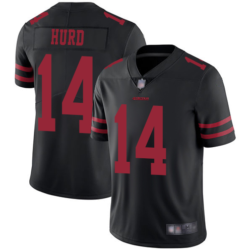 Personalized 49ers #14 Jalen Hurd Black Alternate Men’s Stitched Football Untouchable Limited Jersey