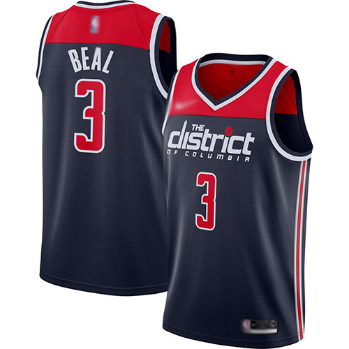 Personalized Wizards #3 Bradley Beal Navy Blue Basketball Swingman Statement Edition 2019 2020 Jersey