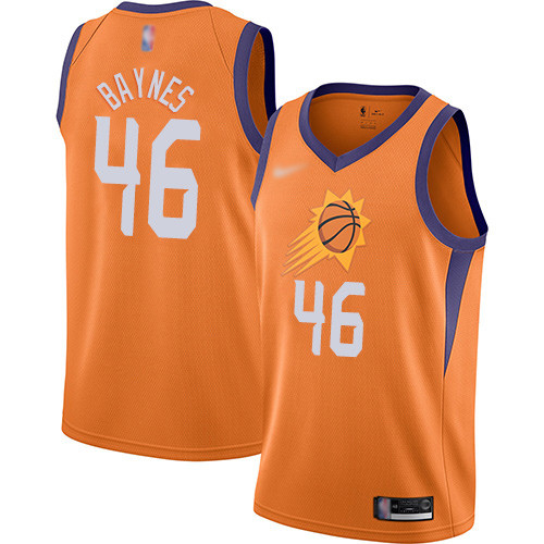 Personalized Suns #46 Aron Baynes Orange Basketball Swingman Statement Edition 2019 2020 Jersey