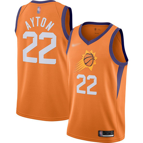 Personalized Suns #22 Deandre Ayton Orange Basketball Swingman Statement Edition 2019 2020 Jersey