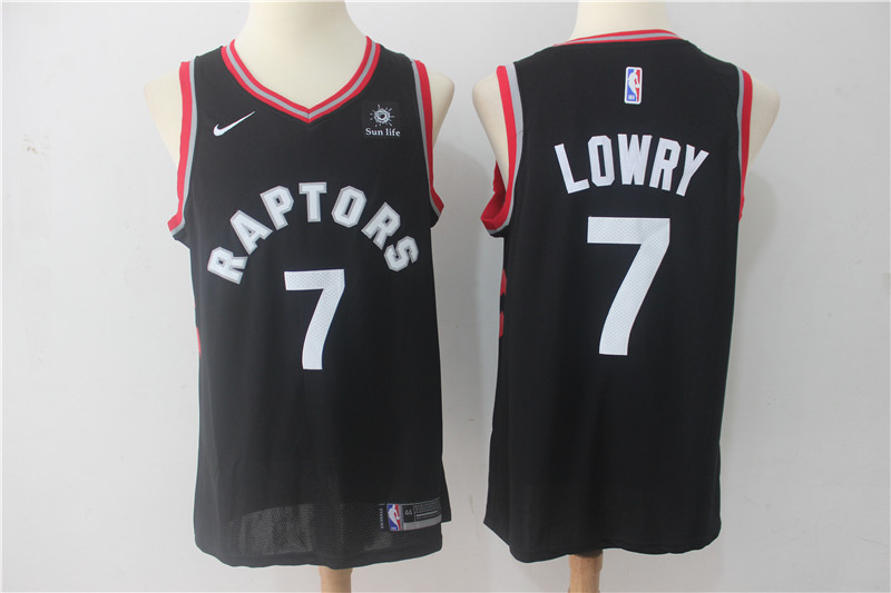 Personalized Raptors 7 Kyle Lowry Black Youth Swingman Jersey