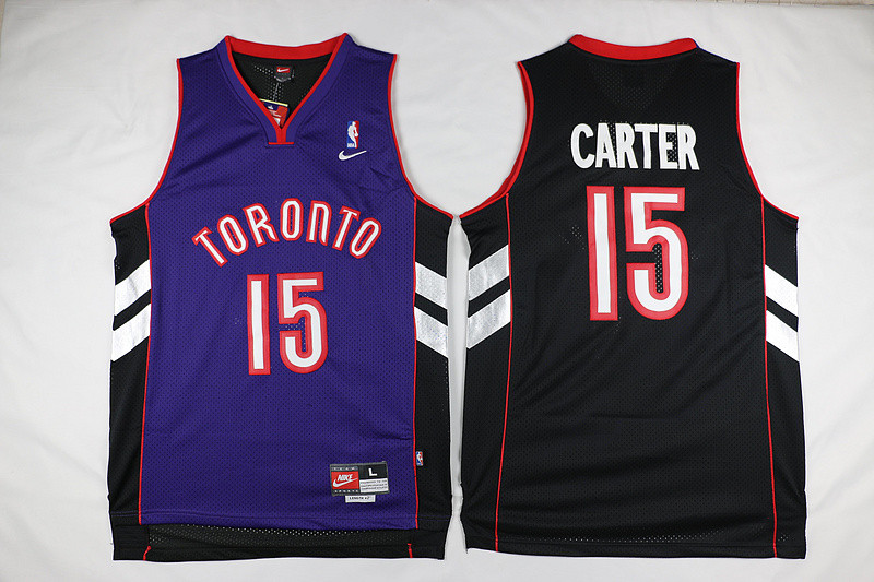 Personalized Raptors 15 Vince Carter Black Purple Mesh Swingman Jersey