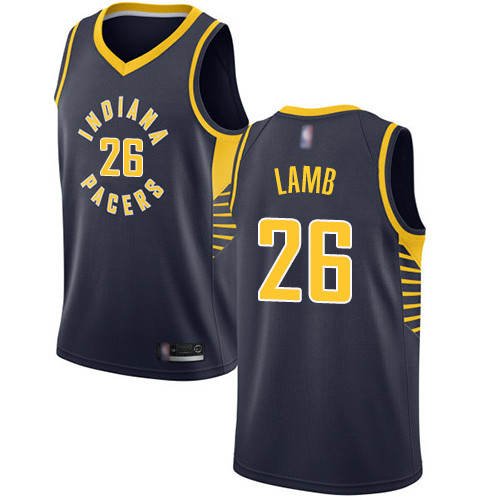 Personalized Pacers #26 Jeremy Lamb Navy Blue Basketball Swingman Icon Edition Jersey