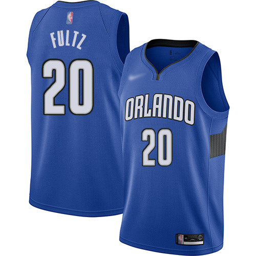 Personalized Magic #20 Markelle Fultz Blue Basketball Swingman Statement Edition 2019 2020 Jersey