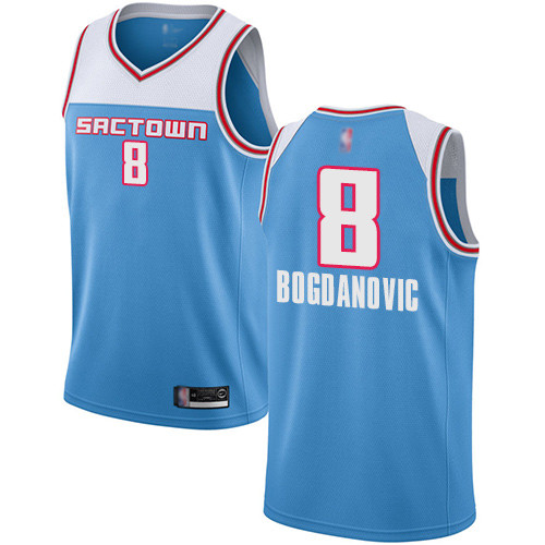 Personalized Kings #8 Bogdan Bogdanovic Blue Basketball Swingman City Edition 2018 19 Jersey