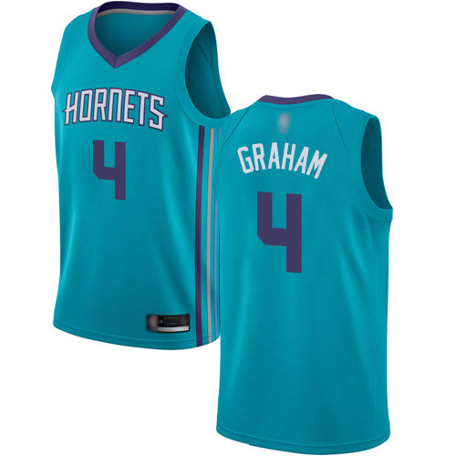 Personalized Hornets #4 Devonte Graham Teal Basketball Jordan Swingman Icon Edition Jersey