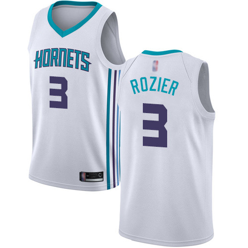 Personalized Hornets #3 Terry Rozier White Basketball Jordan Swingman Association Edition Jersey