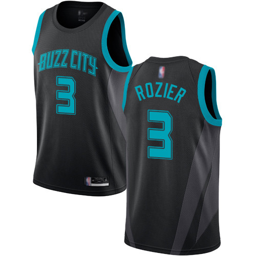 Personalized Hornets #3 Terry Rozier Black Basketball Jordan Swingman City Edition 2018 19 Jersey
