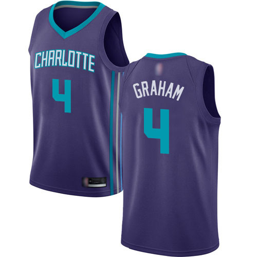 Personalized Hornets #4 Devonte Graham Purple Basketball Jordan Swingman Statement Edition Jersey