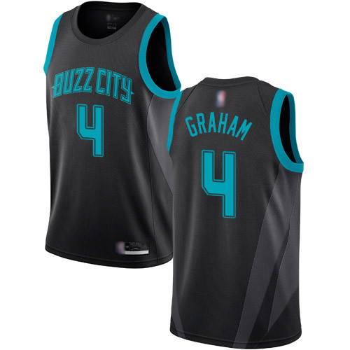 Personalized Hornets #4 Devonte Graham Black Basketball Jordan Swingman City Edition 2018 19 Jersey
