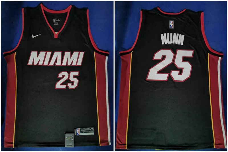 Personalized Heat 25 Kendrick Nunn Black Swingman JerseyS
