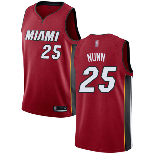 Personalized Heat #25 Kendrick Nunn Red Basketball Swingman Statement Edition Jersey