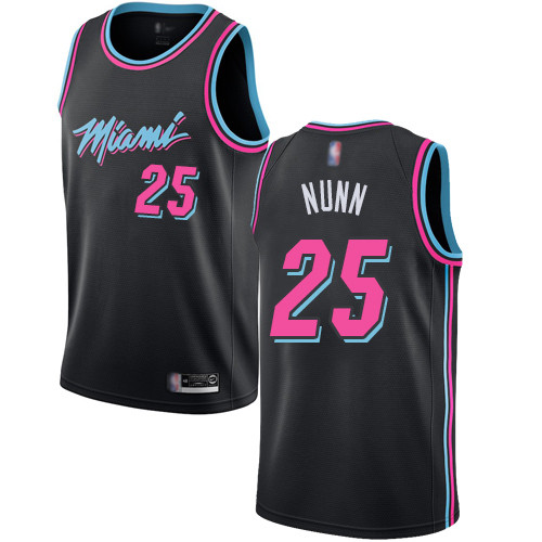 Personalized Heat #25 Kendrick Nunn Black Basketball Swingman City Edition 2018 19 Jersey