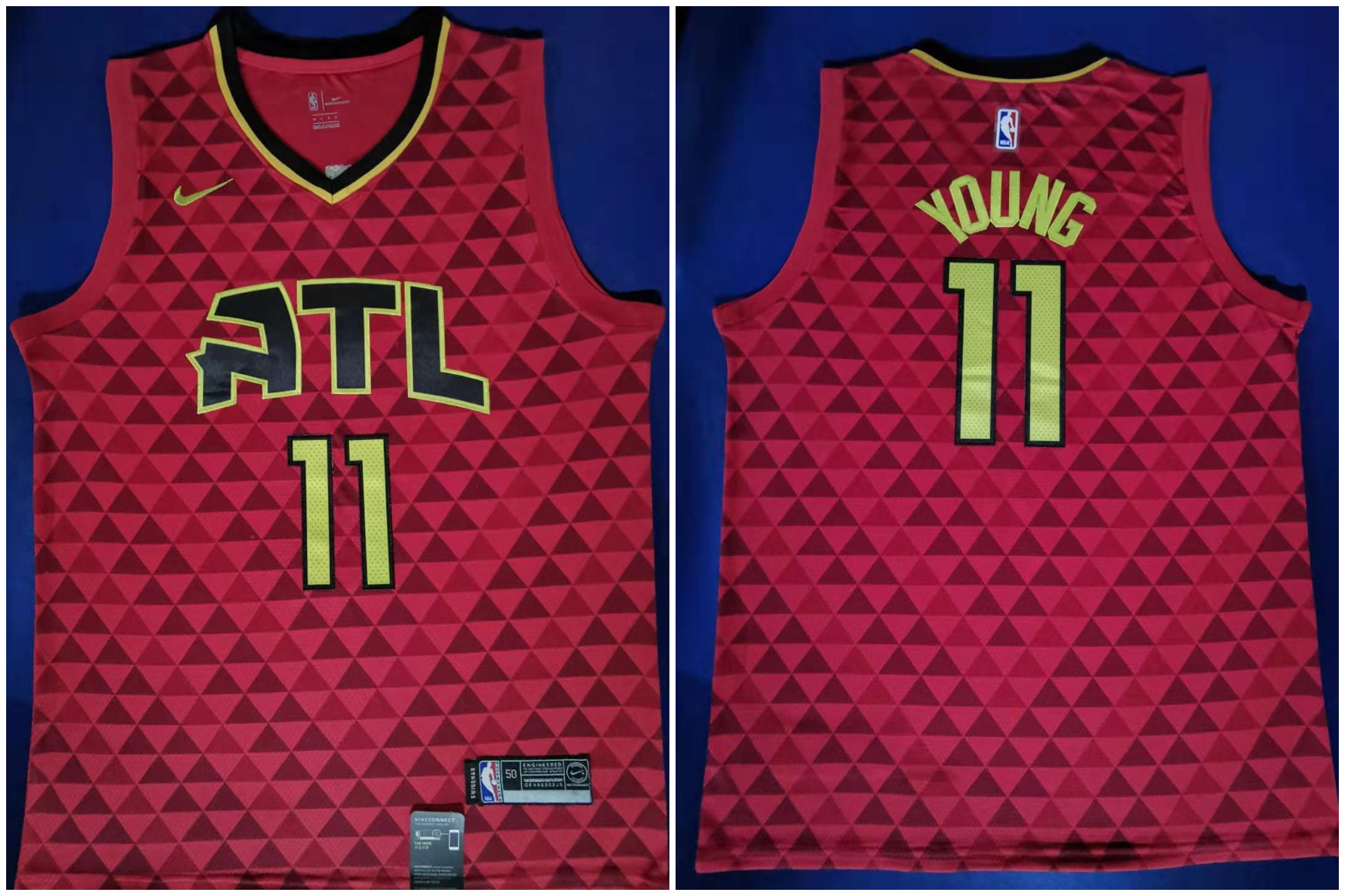 Personalized Hawks 11 Trae Young Red Swingman Jersey